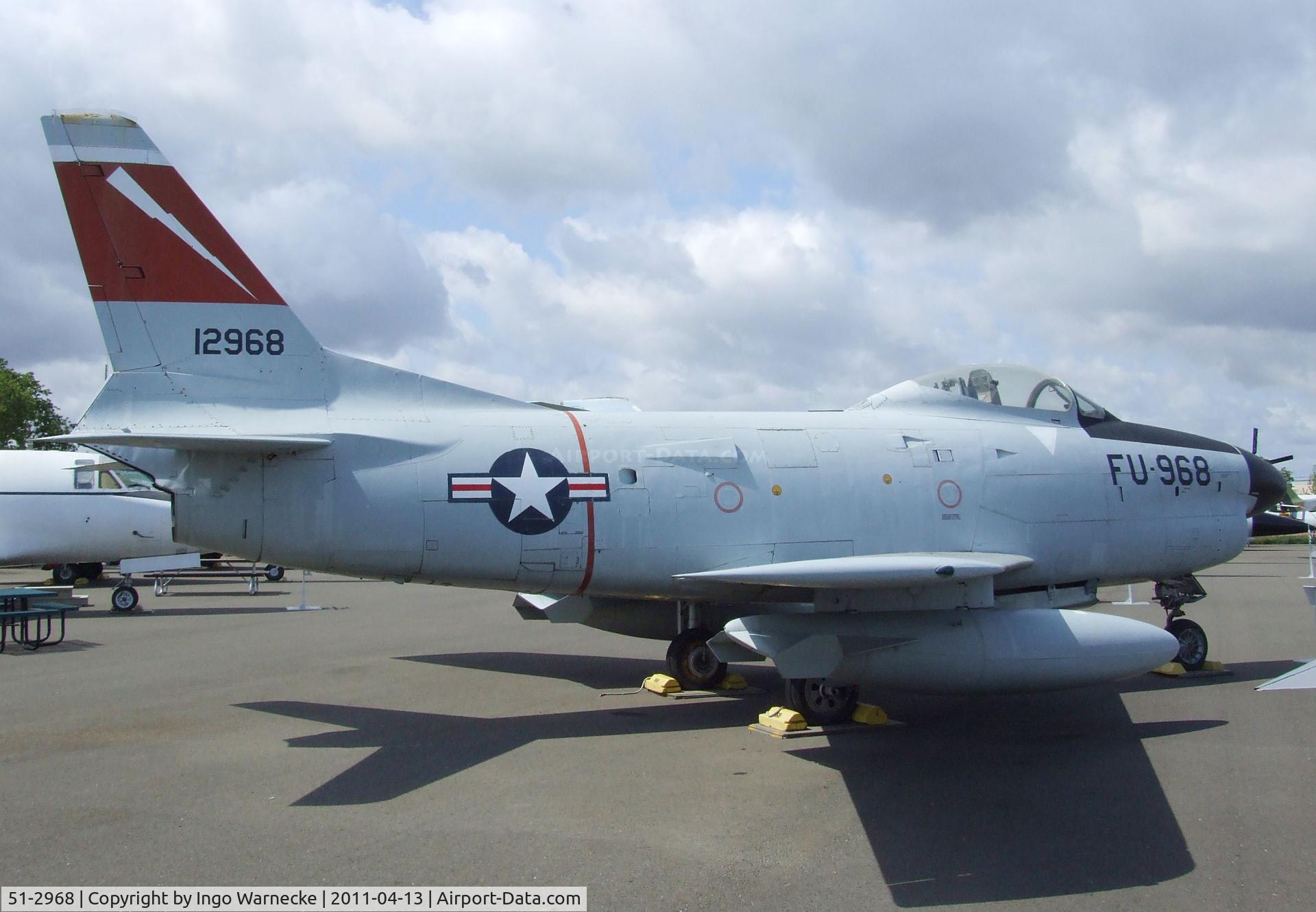 51-2968, 1951 North American F-86L Sabre C/N 177-25, North American F-86L Sabre at the Aerospace Museum of California, Sacramento CA