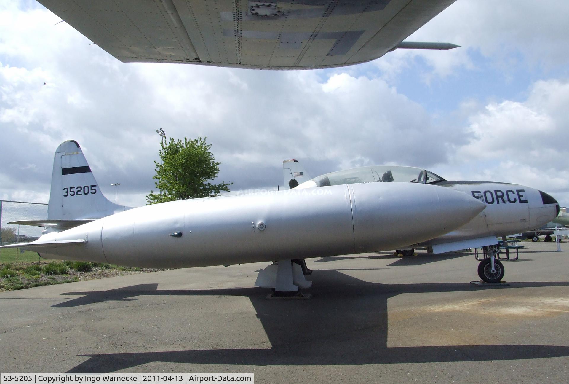 53-5205, 1953 Lockheed T-33A-1-LO Shooting Star C/N 580-8544, Lockheed T-33A at the Aerospace Museum of California, Sacramento CA