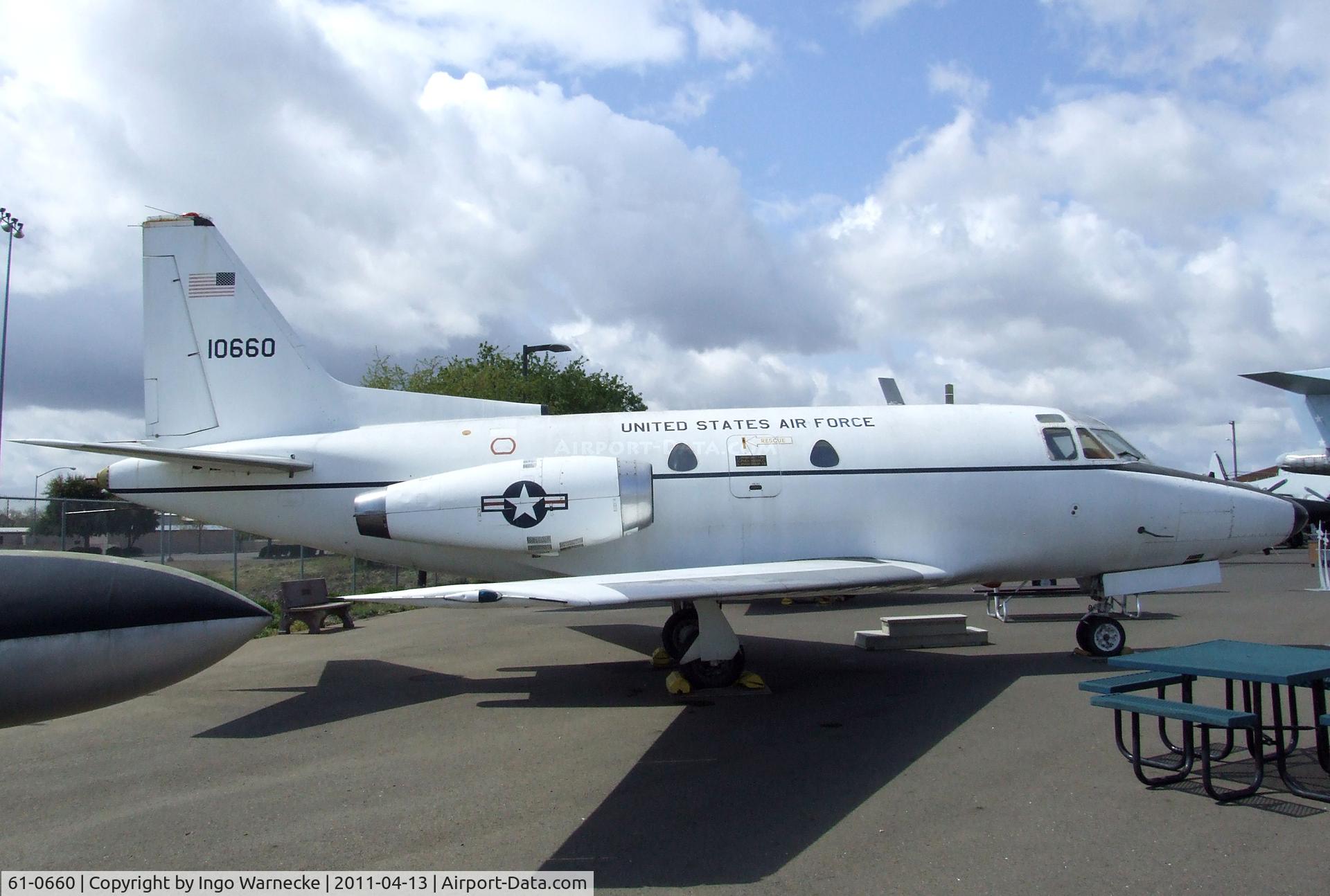 61-0660, 1961 North American CT-39A Sabreliner C/N 265-63, North American CT-39A Sabreliner at the Aerospace Museum of California, Sacramento CA
