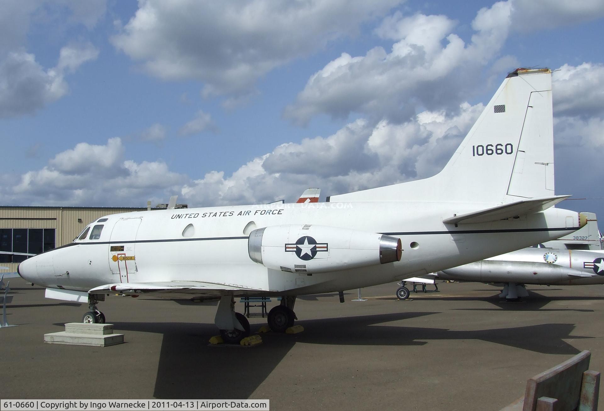 61-0660, 1961 North American CT-39A Sabreliner C/N 265-63, North American CT-39A Sabreliner at the Aerospace Museum of California, Sacramento CA