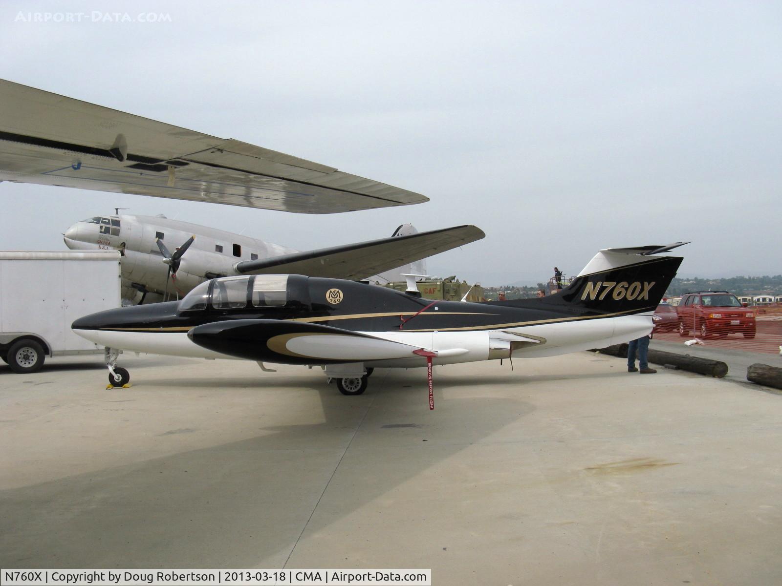 N760X, 1959 Morane-Saulnier MS.760B Paris C/N 0028, 1959 Morane-Saulniere MS760B PARIS II Jet, two Turbomeca Marbore VI Turbojets 1,058 lb st each, tip tanks. Beautifully refinished.