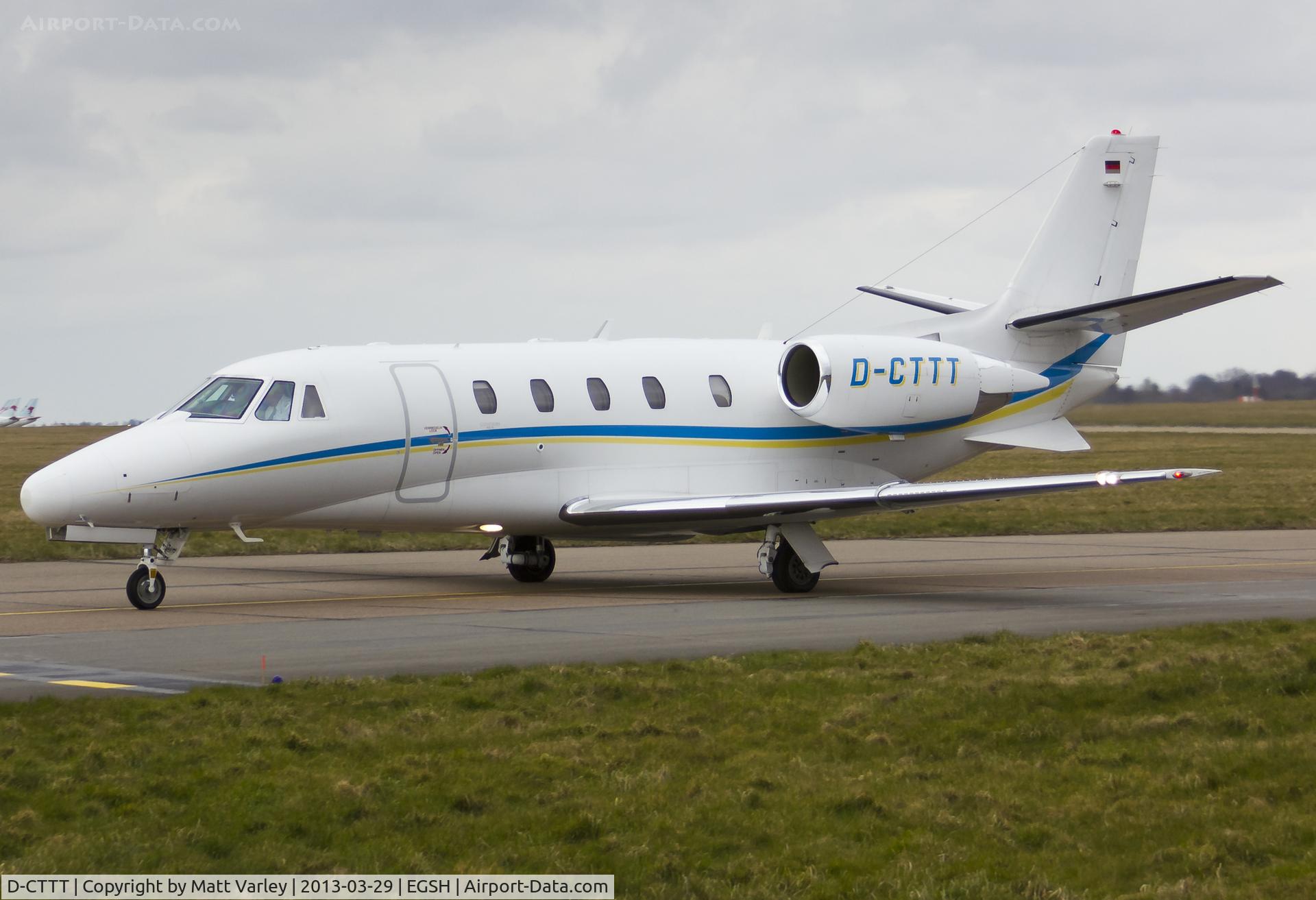 D-CTTT, 2005 Cessna 560XL Citation XLS C/N 560-5573, Arriving at EGSH.