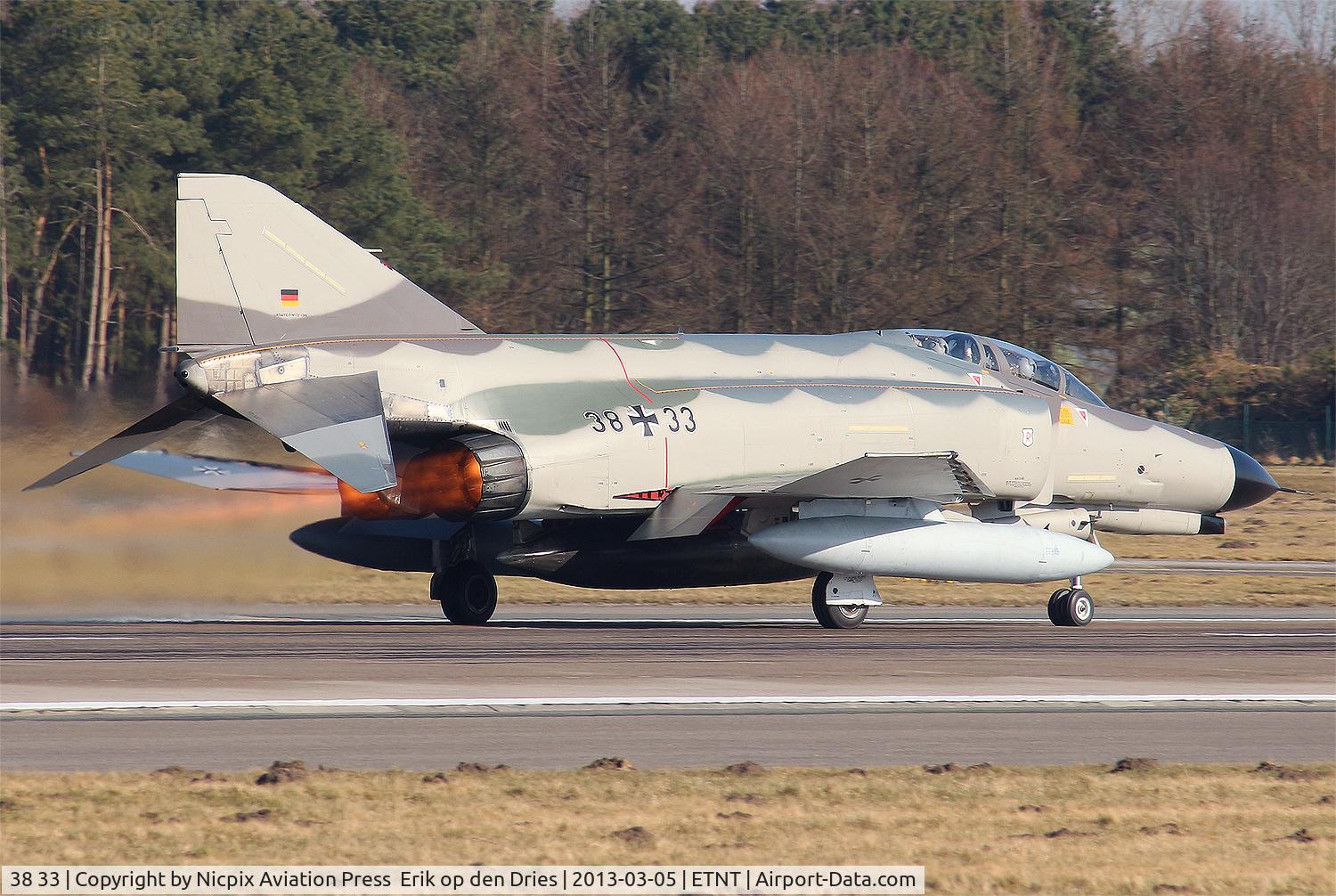 38 33, 1972 McDonnell Douglas F-4F Phantom II C/N 4704, 3833 starting its'take off run with full military selected