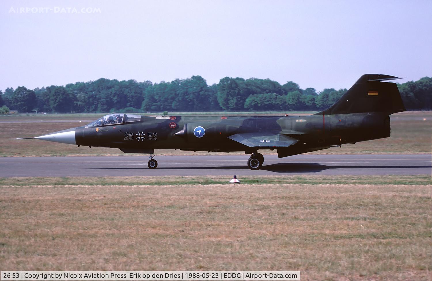 26 53, Lockheed F-104G Starfighter C/N 683-7313, 2653 on the taxitrack of FMO