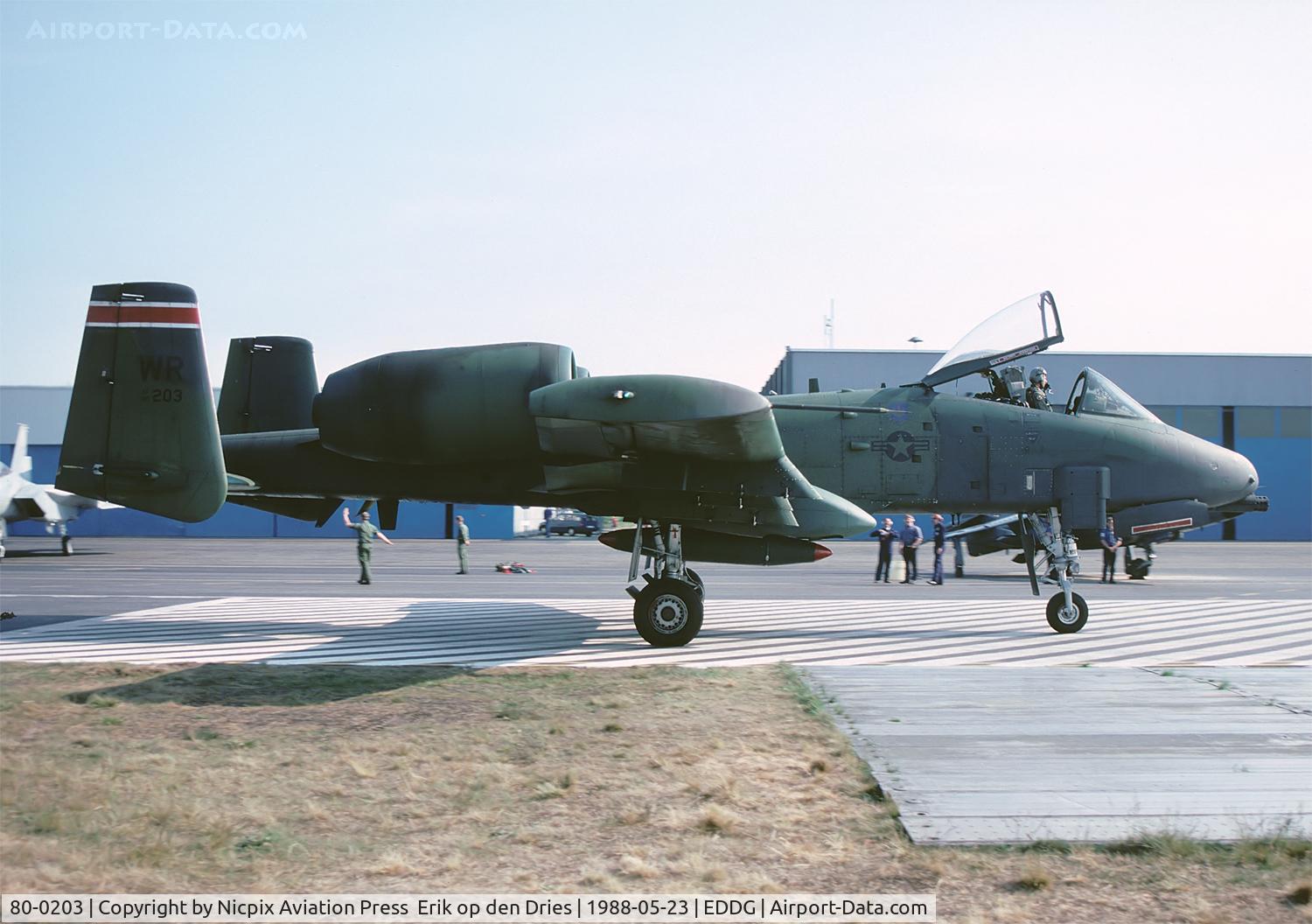 80-0203, Fairchild Republic A-10A Thunderbolt II C/N A10-0553, USAFE 81 TFW A-10A Thunderbolt II attack aircraft 80-0203 was present