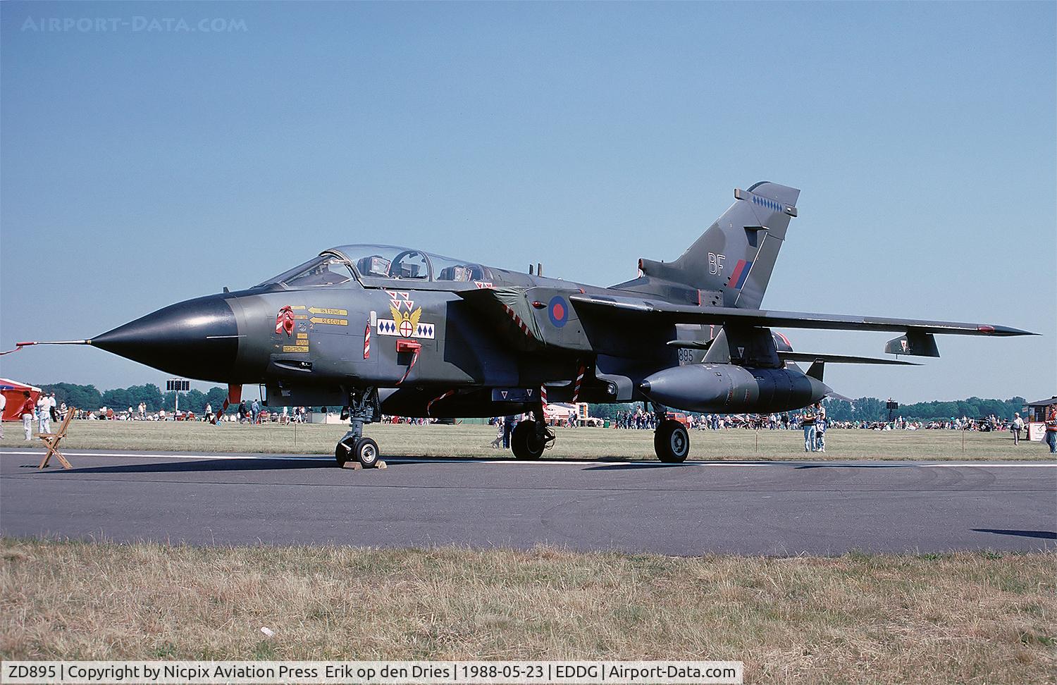 ZD895, 1985 Panavia Tornado GR.1 C/N 477/BS155/3216, RAF-Germany's Tornado GR.1 was assigend to no. 14 sqn and based at RAF Bruggen, Germany.