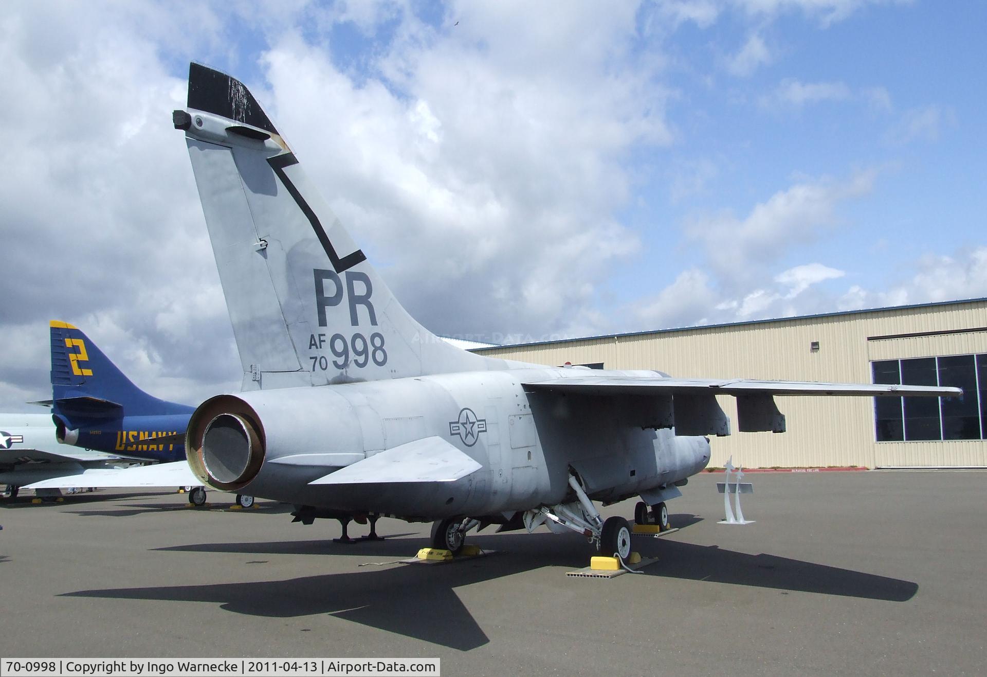 70-0998, 1970 LTV A-7D Corsair II C/N D-144, LTV A-7D Corsair II at the Aerospace Museum of California, Sacramento CA