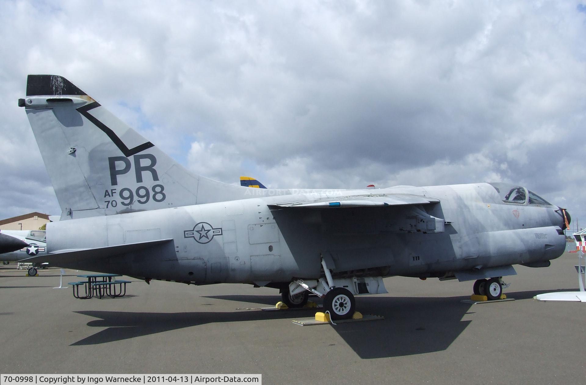 70-0998, 1970 LTV A-7D Corsair II C/N D-144, LTV A-7D Corsair II at the Aerospace Museum of California, Sacramento CA