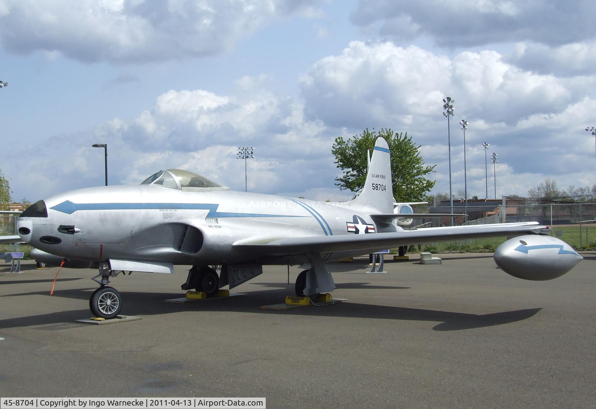45-8704, 1946 Lockheed P-80B-1-LO Shooting Star C/N 080-1918, Lockheed P-80B Shooting Star (later converted F-80C) at the Aerospace Museum of California, Sacramento CA