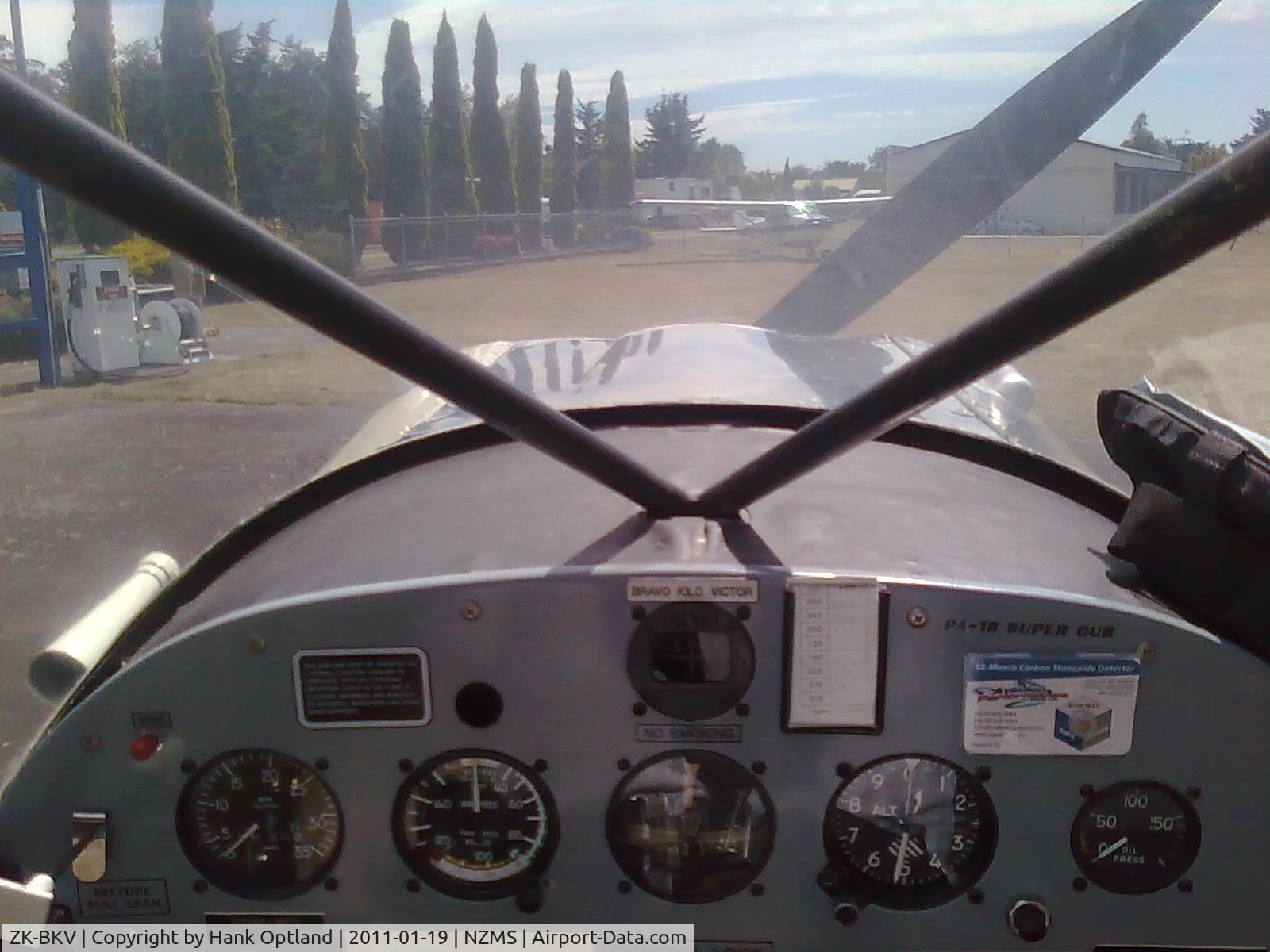 ZK-BKV, Piper PA-18 C/N 18-4643, ZK-BKV at the NZMS refueling point.