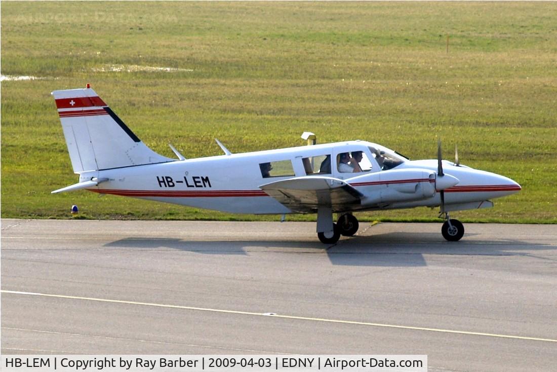 HB-LEM, 1973 Piper PA-34-200 Seneca C/N 34-7350327, Piper PA-34-200 Seneca [34-7350327] Friedrichshafen~D 03/04/2009