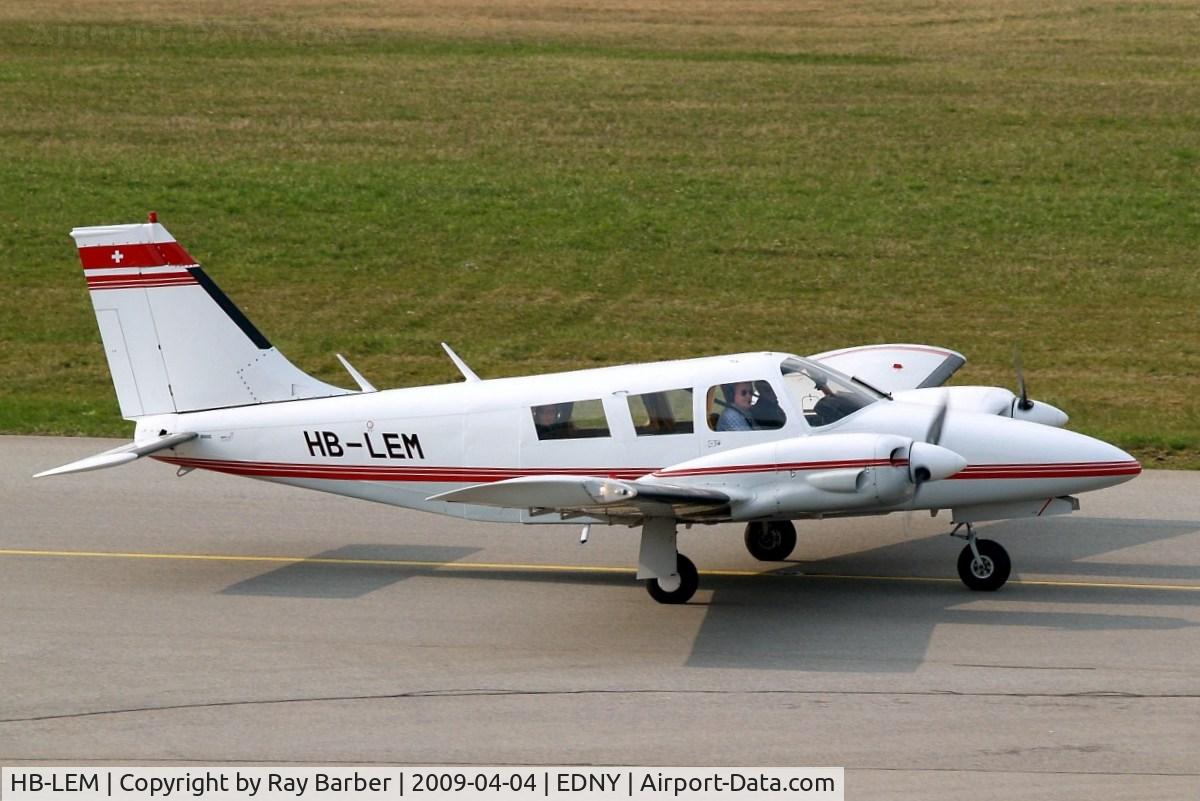 HB-LEM, 1973 Piper PA-34-200 Seneca C/N 34-7350327, Piper PA-34-200 Seneca [34-7350327] Friedrichshafen~D 04/04/2009