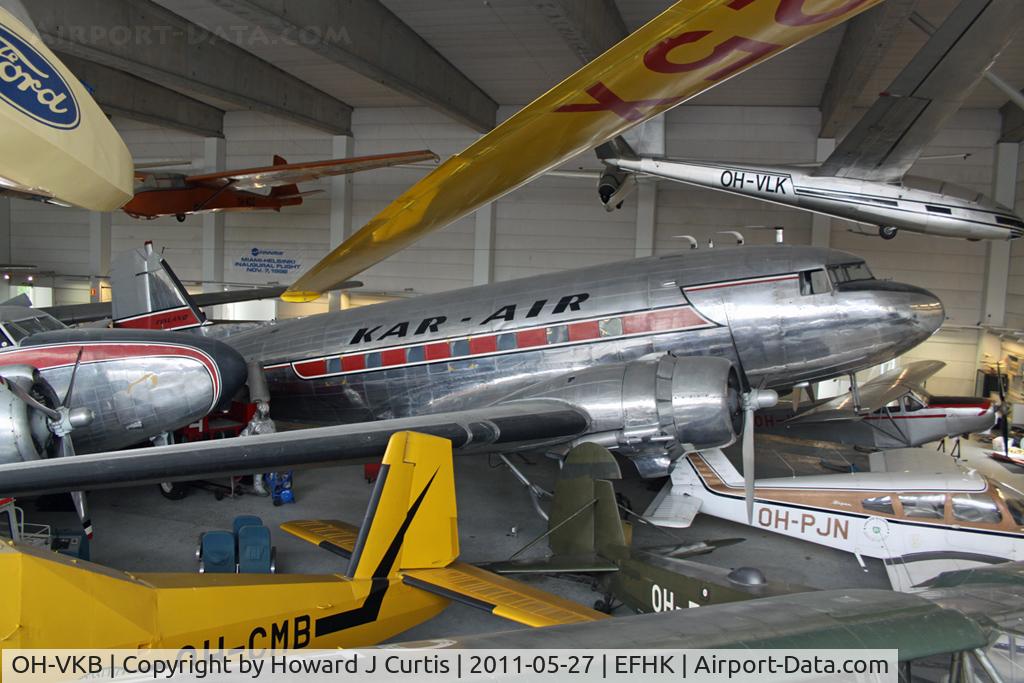 OH-VKB, 1937 Douglas DC-3-214 C/N 1975, Ex Kar-Air. On display at the Finnish Aviation Museum (Suomen Ilmailumuseo).