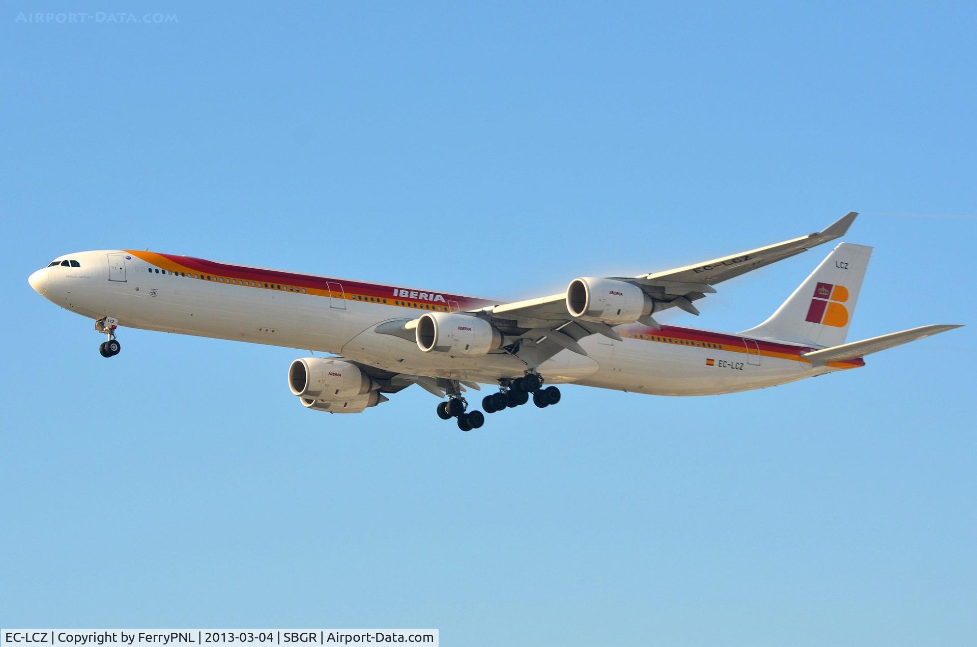 EC-LCZ, 2009 Airbus A340-642X C/N 993, Iberia A346 landing in GRU