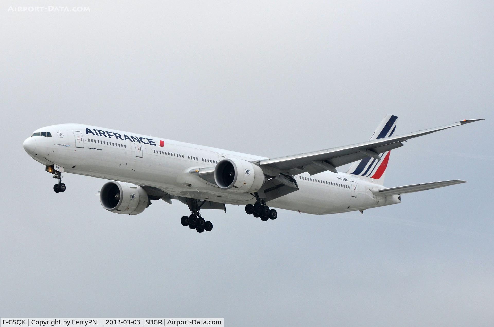 F-GSQK, 2005 Boeing 777-328/ER C/N 32845, Air France B773 early morning arrival in GRU