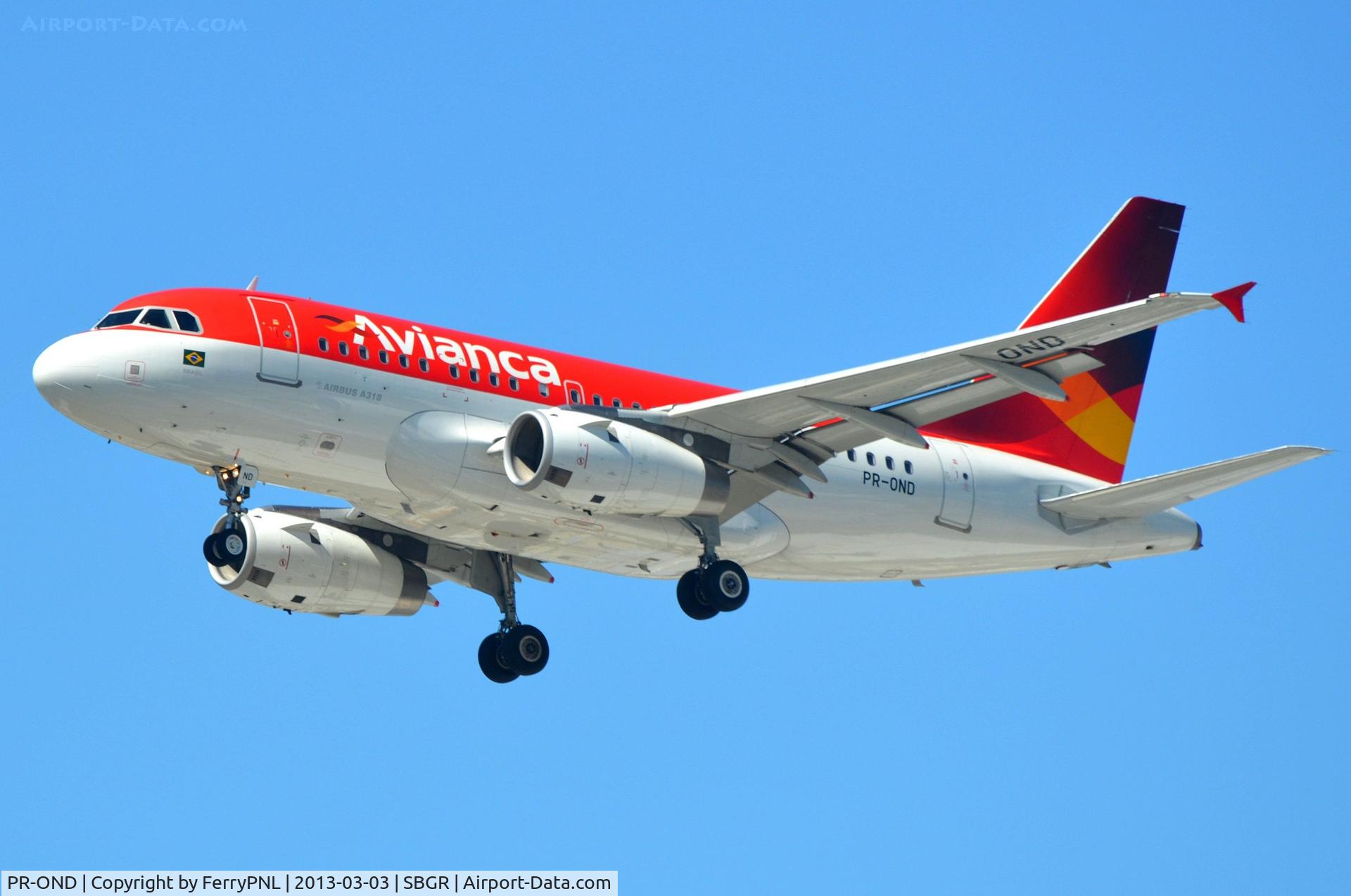 PR-OND, 2008 Airbus A318-121 C/N 3390, Avianca A318