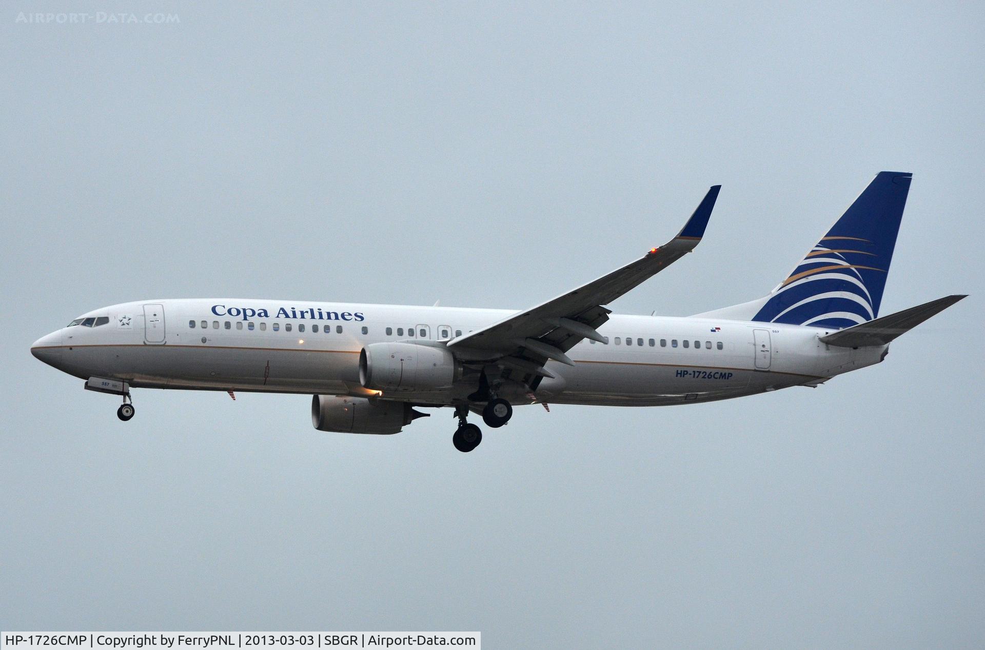 HP-1726CMP, 2012 Boeing 737-86N C/N 38024, Copa B738 arriving in GRU