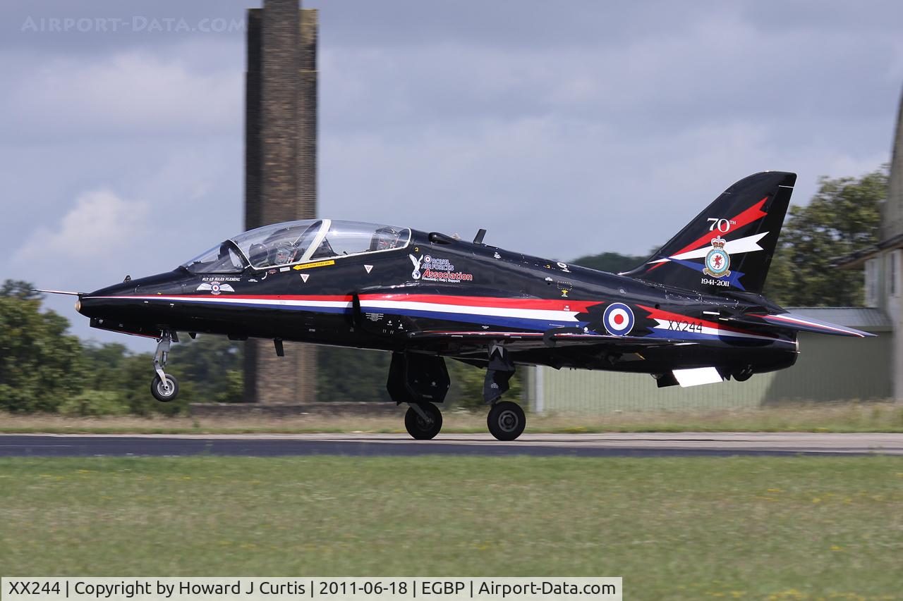 XX244, 1978 Hawker Siddeley Hawk T.1 C/N 080/312080, 2011 display machine.