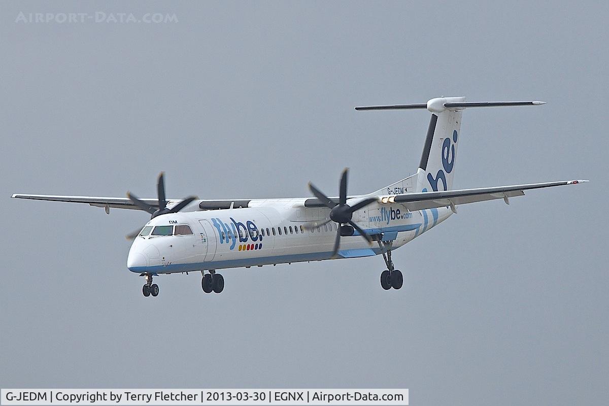 G-JEDM, 2003 De Havilland Canada DHC-8-402Q Dash 8 C/N 4077, Flybe 2003 De Havilland Canada DHC-8-402Q, c/n: 4077 at East Midlands