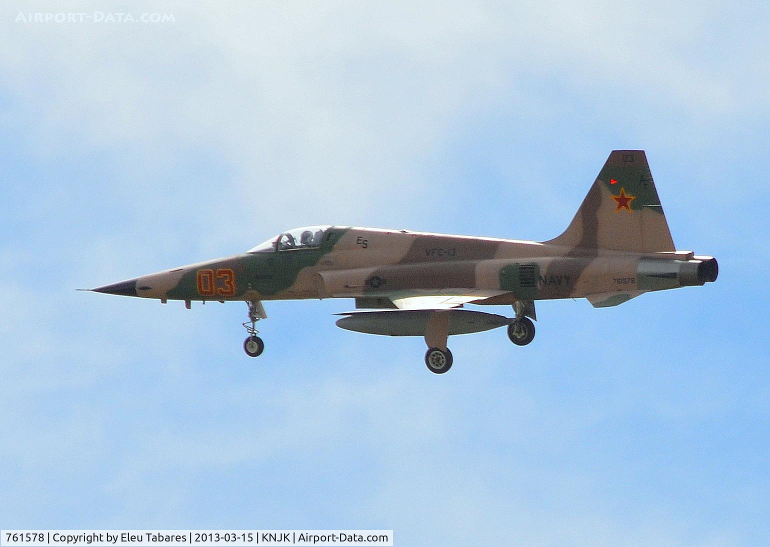 761578, Northrop F-5N Tiger II C/N L.1053, Taken over the Naval Air Facility in El Centro, California.