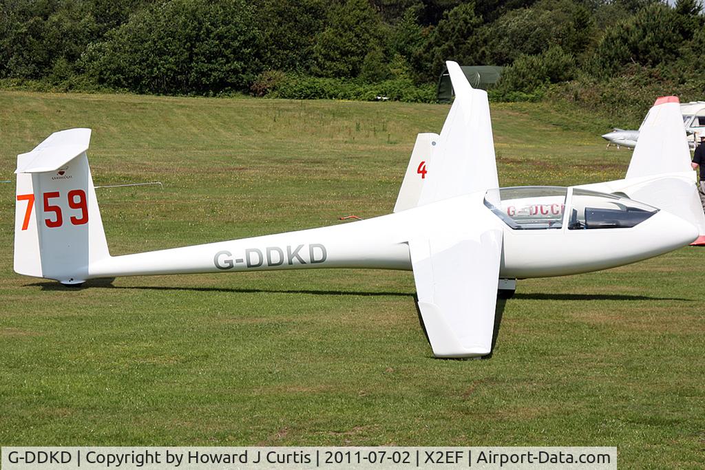 G-DDKD, 1976 Glasflugel 206 Hornet C/N 67, Dorset Gliding Club, coded 759. At Eyres Field, Gallows Hill, Dorset.