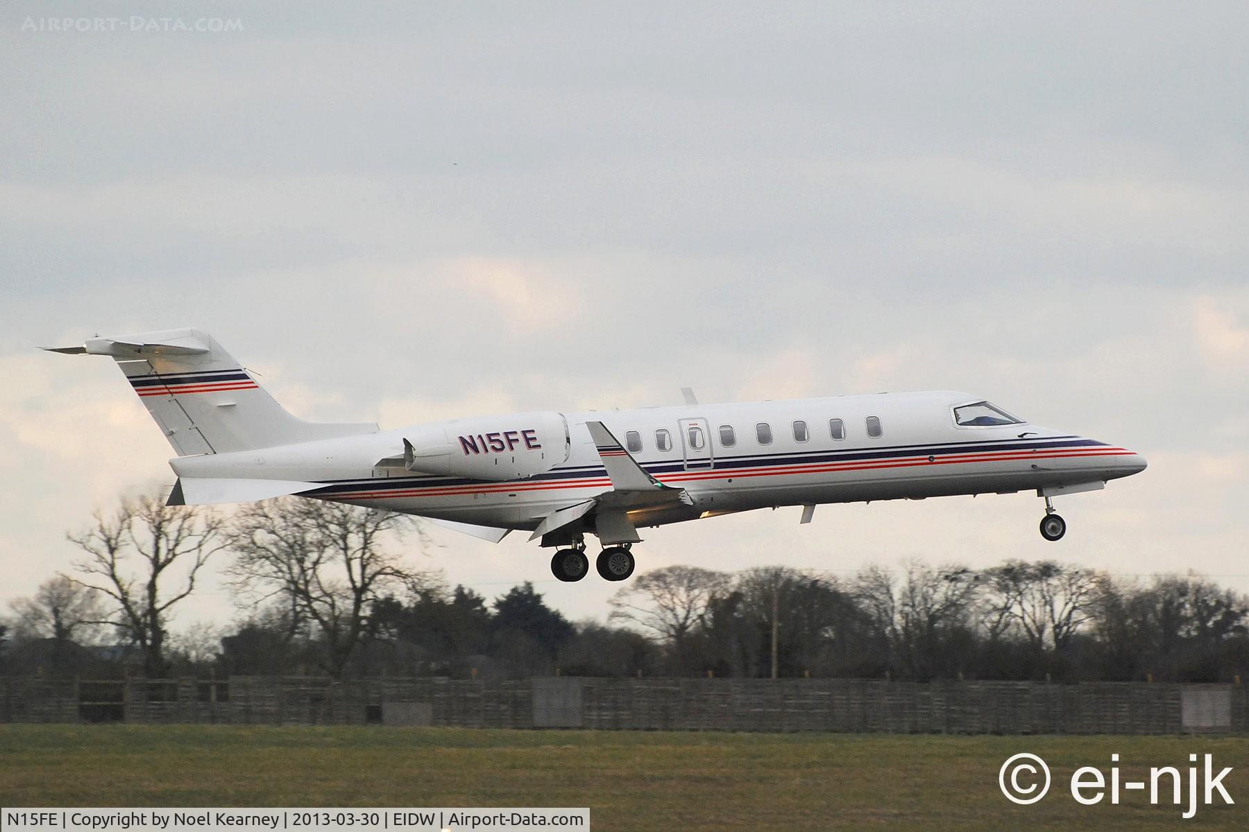 N15FE, 1999 Learjet 45 C/N 229, Landing Rwy 10 at Dublin just before dark...