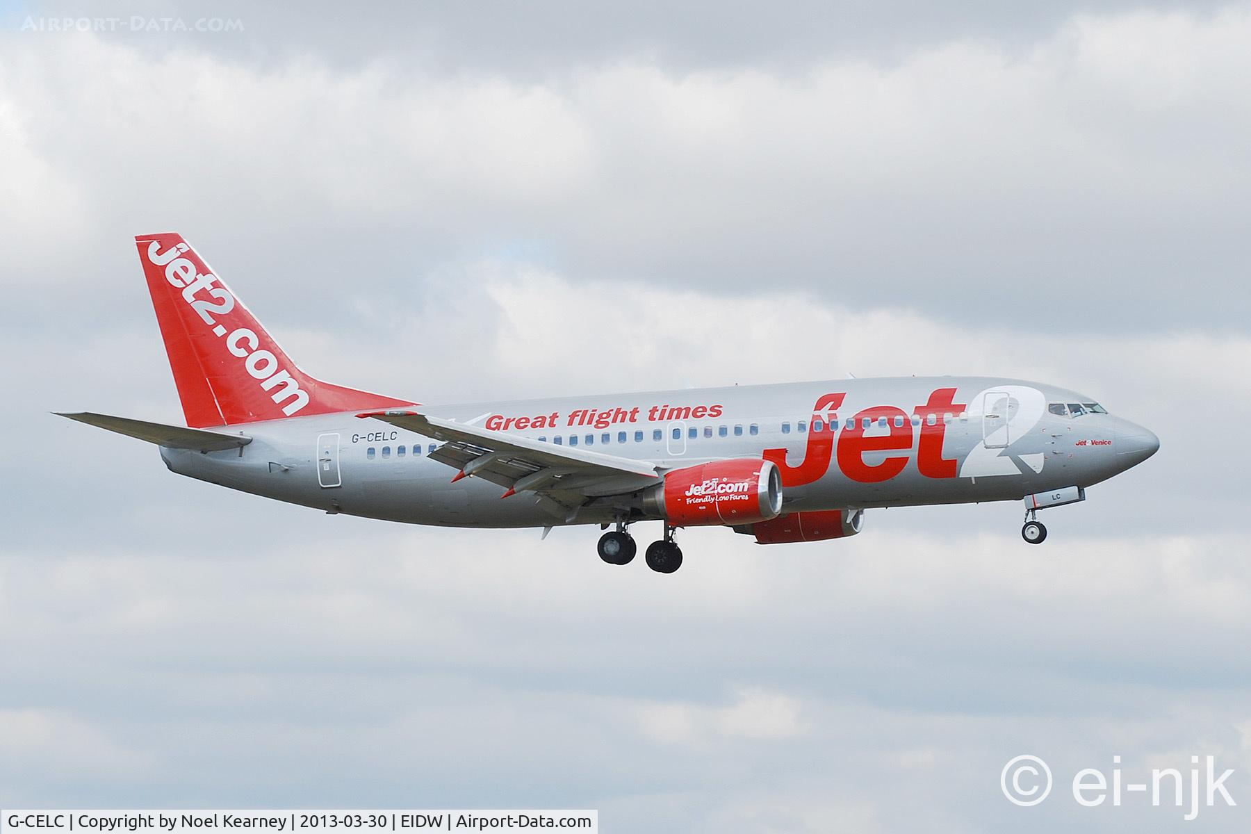 G-CELC, 1987 Boeing 737-33A C/N 23831, Landing Rwy 10 at Dublin.