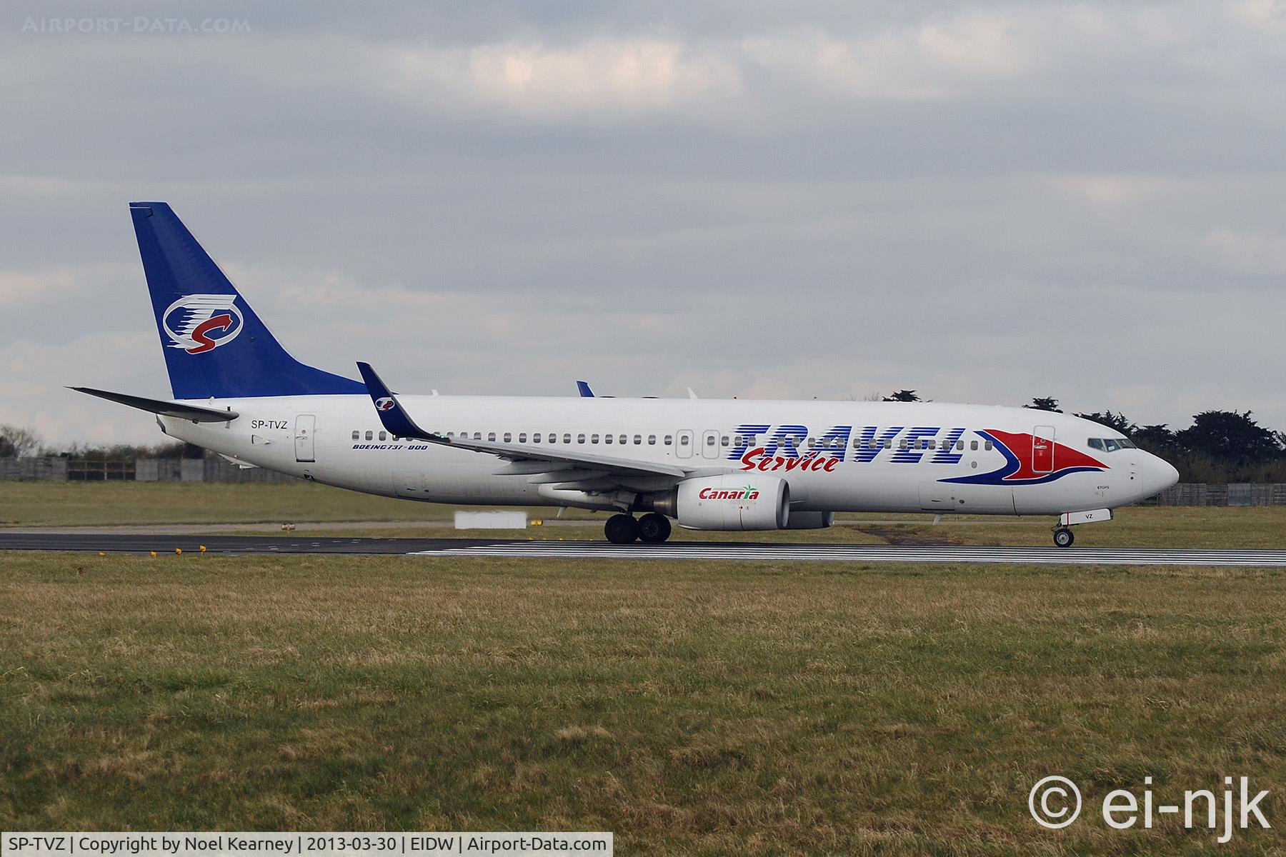 SP-TVZ, 2007 Boeing 737-8BK C/N 29643, About to depart off Rwy 10 at Dublin