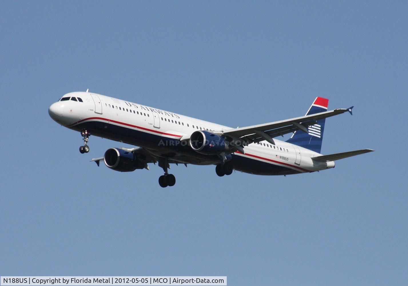 N188US, 2002 Airbus A321-211 C/N 1724, USAirways A321