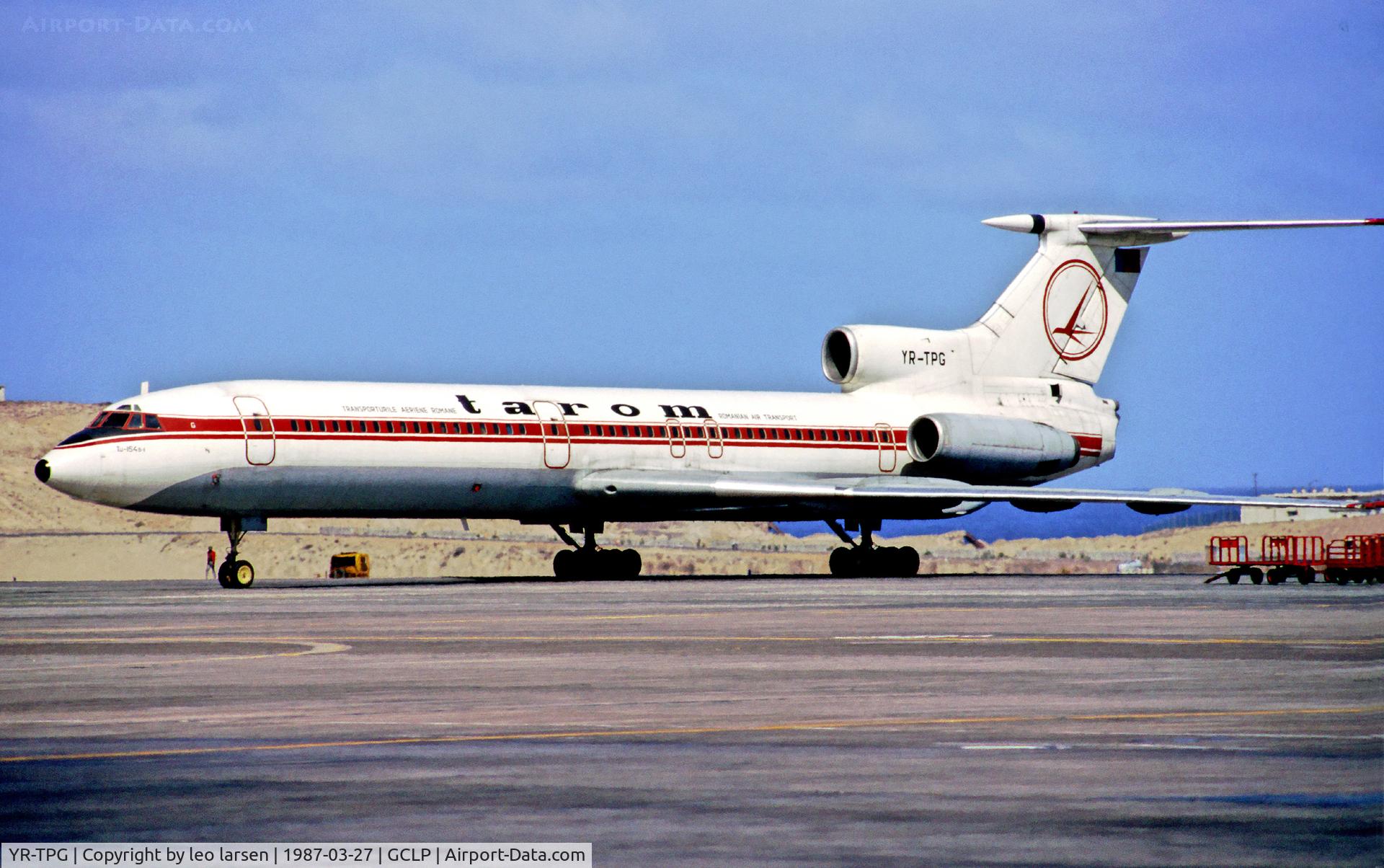 YR-TPG, 1978 Tupolev Tu-154B-1 C/N 78A262, Las Palmas LPA 27.3.87