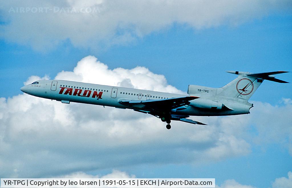 YR-TPG, 1978 Tupolev Tu-154B-1 C/N 78A262, T/O Copenhagen Kastrup 15.5.91