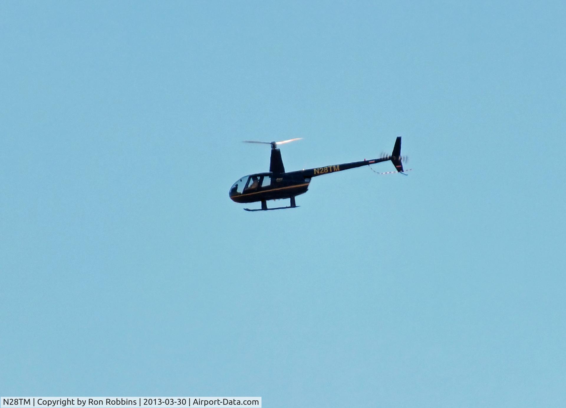 N28TM, Robinson R44 Raven C/N 1402, Circling over California City, CA