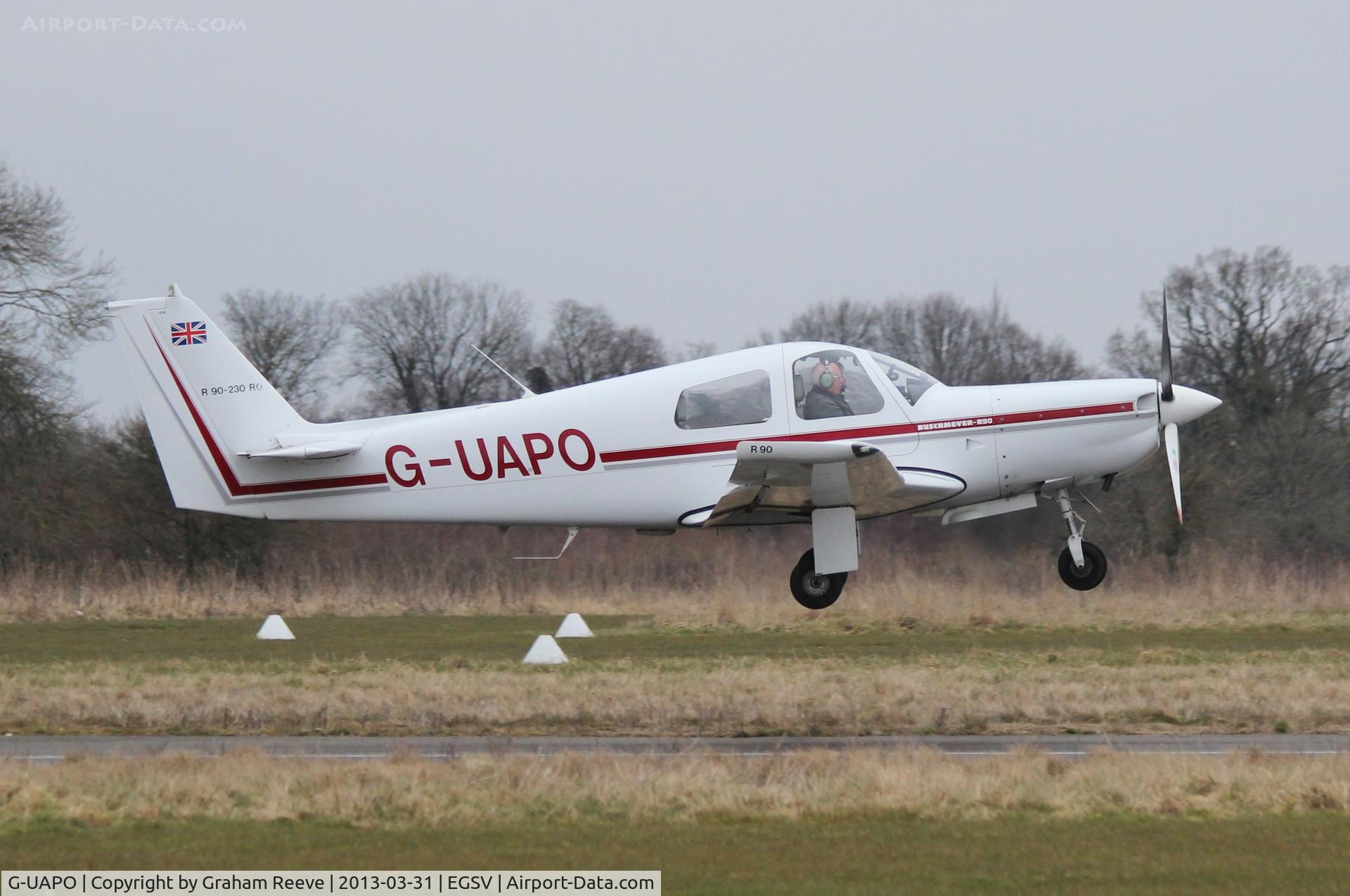 G-UAPO, 1995 Ruschmeyer R90-230RG C/N 019, Just airbourne.