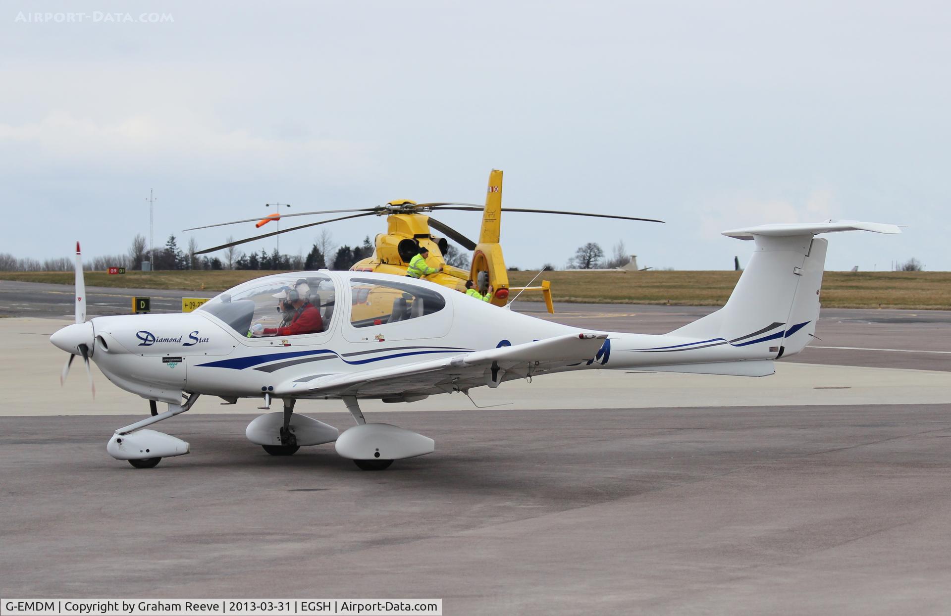 G-EMDM, 2000 Diamond DA-40 Diamond Star C/N 40.009, Just landed.