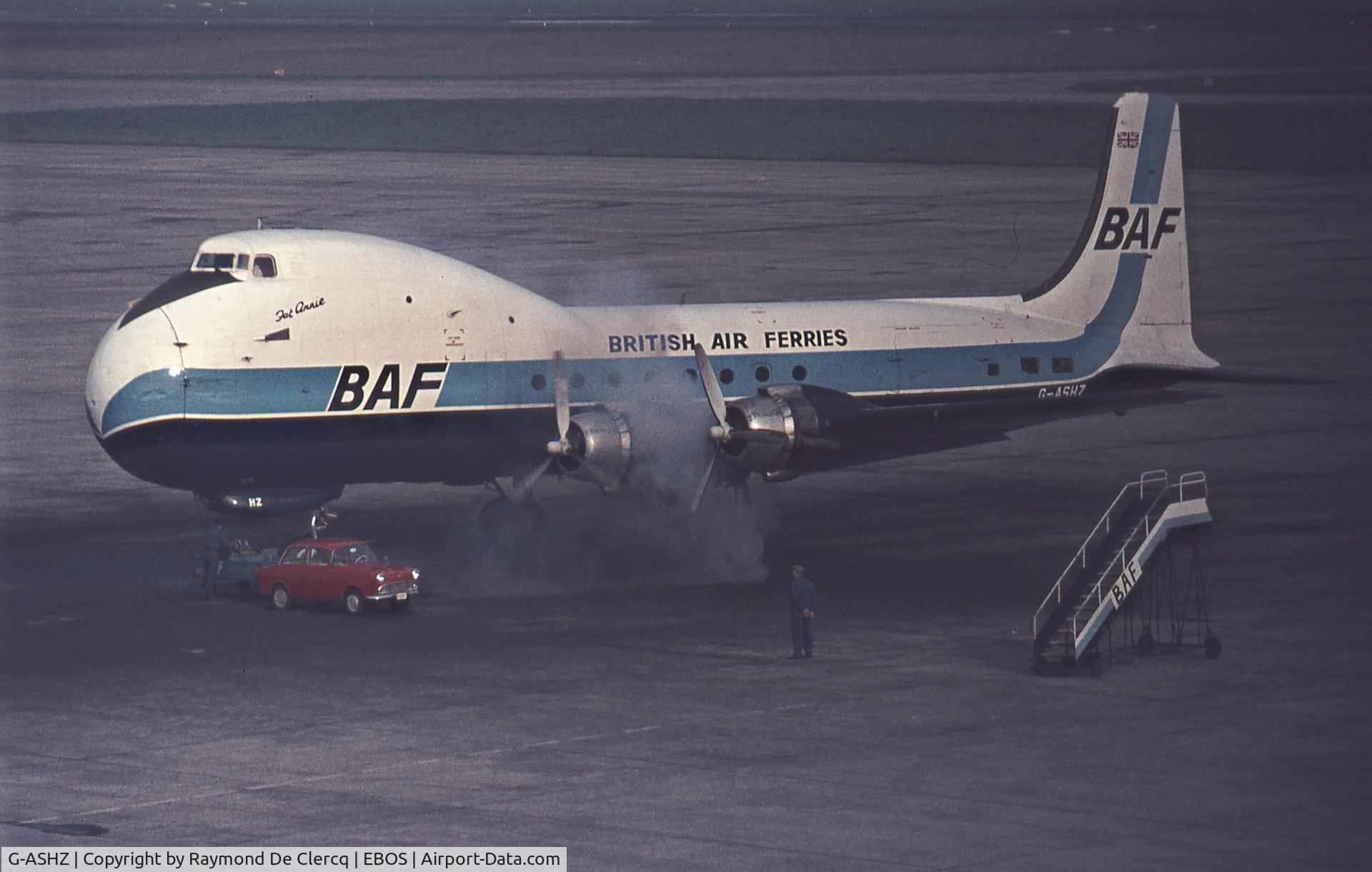 G-ASHZ, 1944 Aviation Traders ATL-98 Carvair (C-54B) C/N 27249, Mid-seventies
