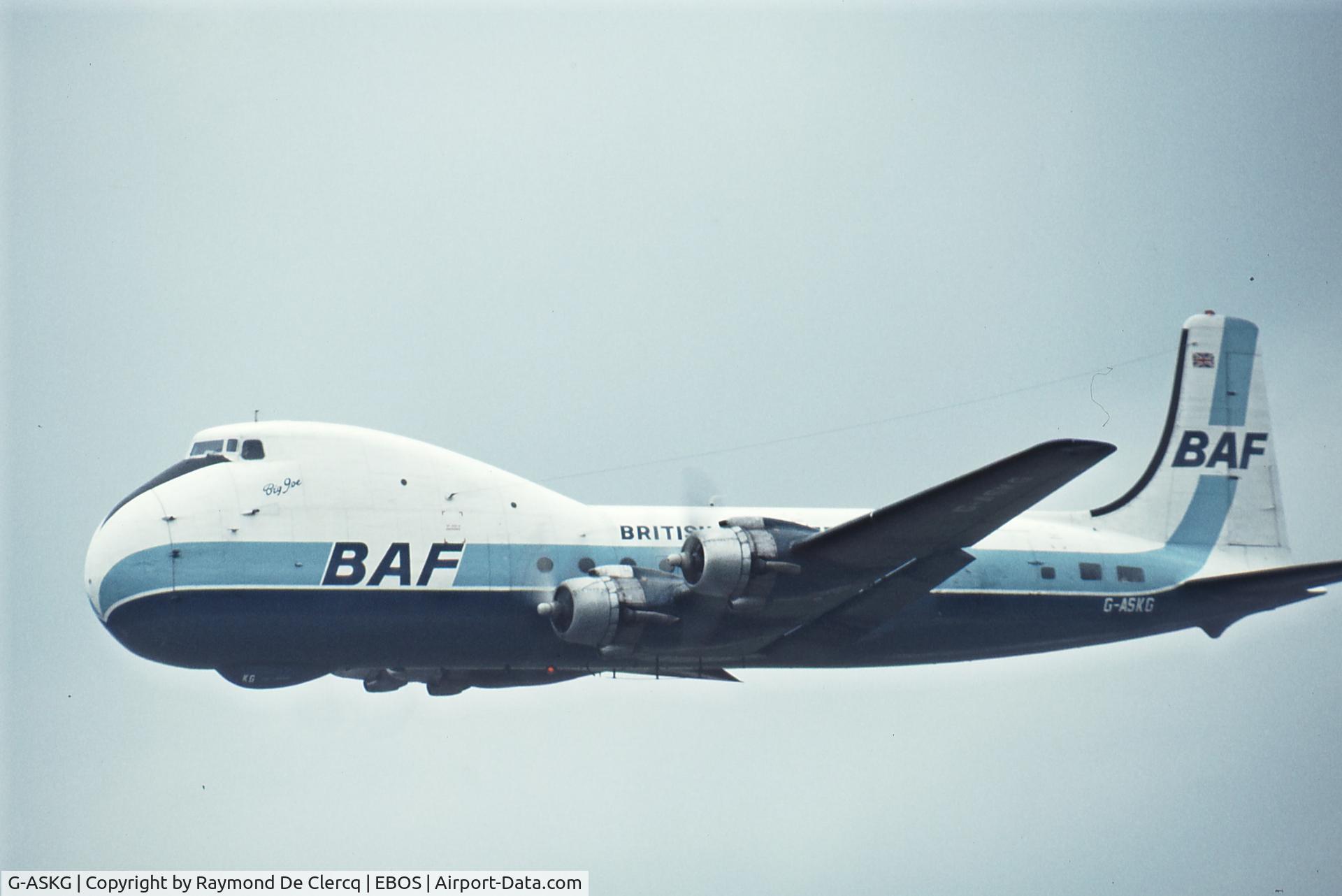 G-ASKG, Aviation Traders ATL-98 Carvair C/N 10382/ATL98/10, Mid-seventies