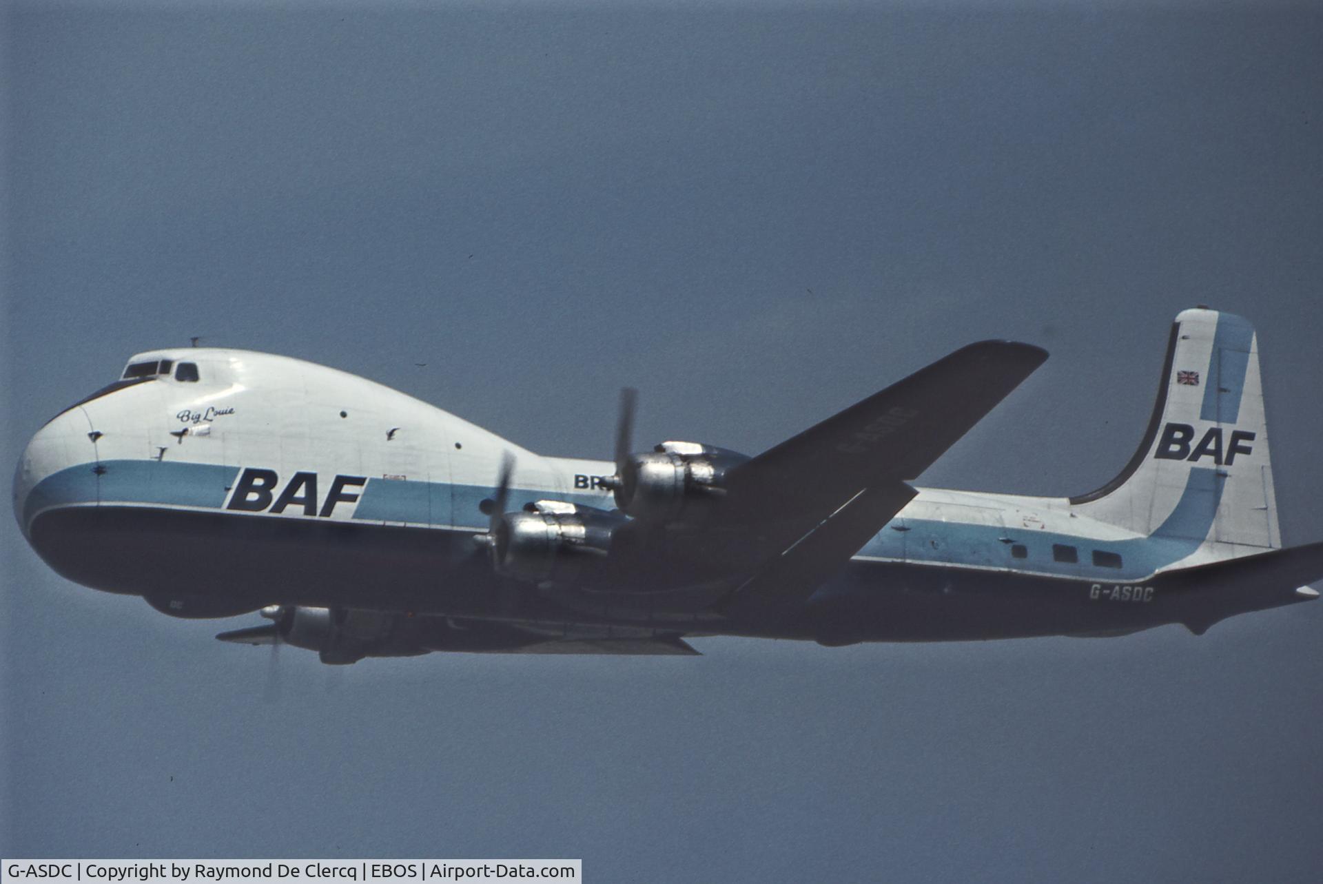 G-ASDC, 1963 Aviation Traders ATL-98 Carvair C/N 10273/ATL98/7, Mid-seventies
