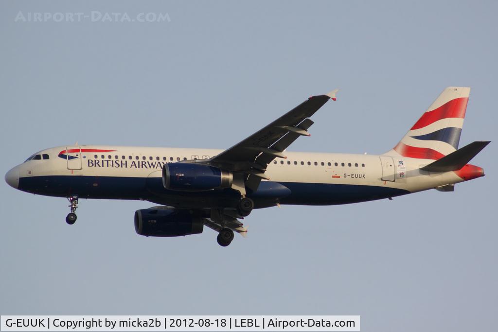 G-EUUK, 2002 Airbus A320-232 C/N 1899, Landing