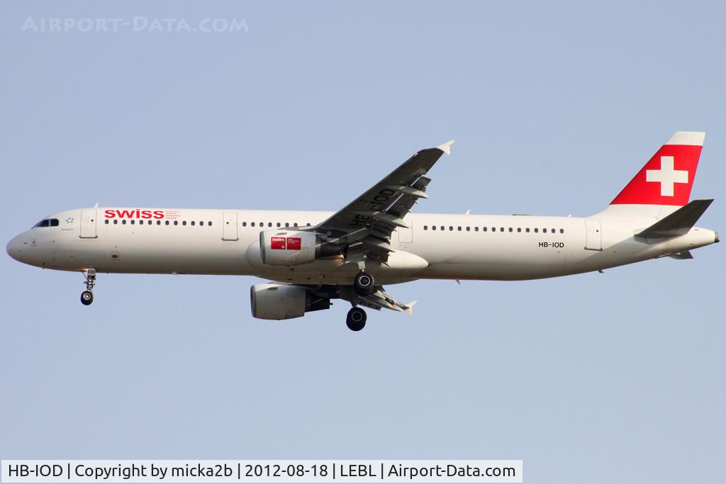 HB-IOD, 1995 Airbus A321-111 C/N 522, Landing
