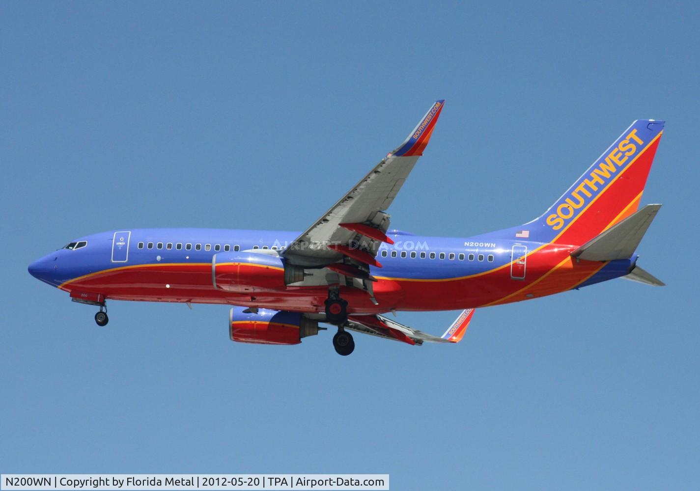N200WN, 2005 Boeing 737-7H4 C/N 32482, Southwest 737