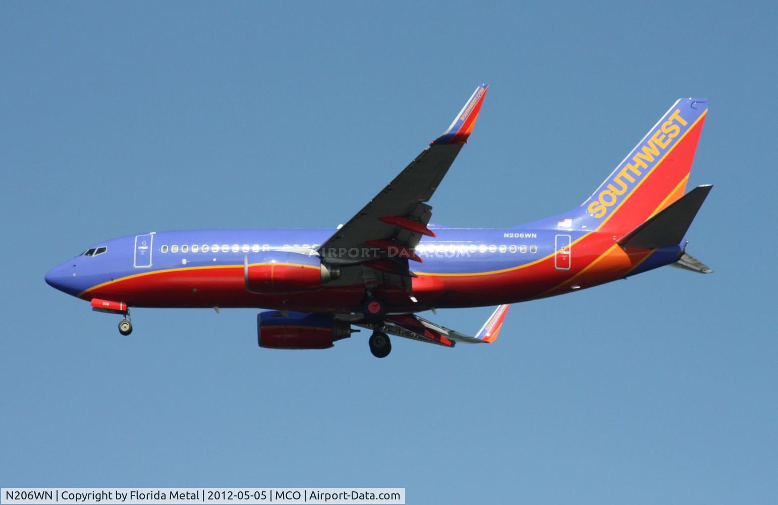 N206WN, 2005 Boeing 737-7H4 C/N 34011, Southwest 737