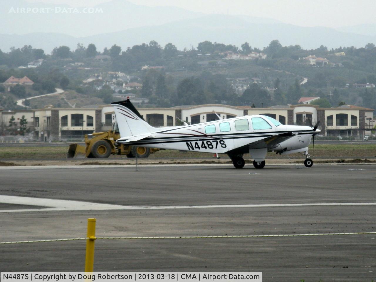 N4487S, 1975 Beech A36 Bonanza 36 C/N E-708, 1975 Beech A36 BONANZA, Continental IO-520-BA 285 Hp