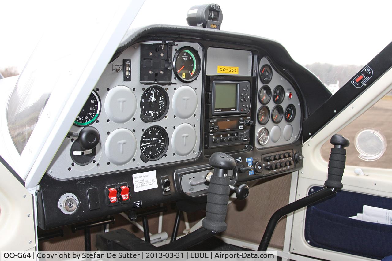 OO-G64, 2010 Tecnam P-92 Echo C/N 1350, Parked at Aeroclub Brugge.