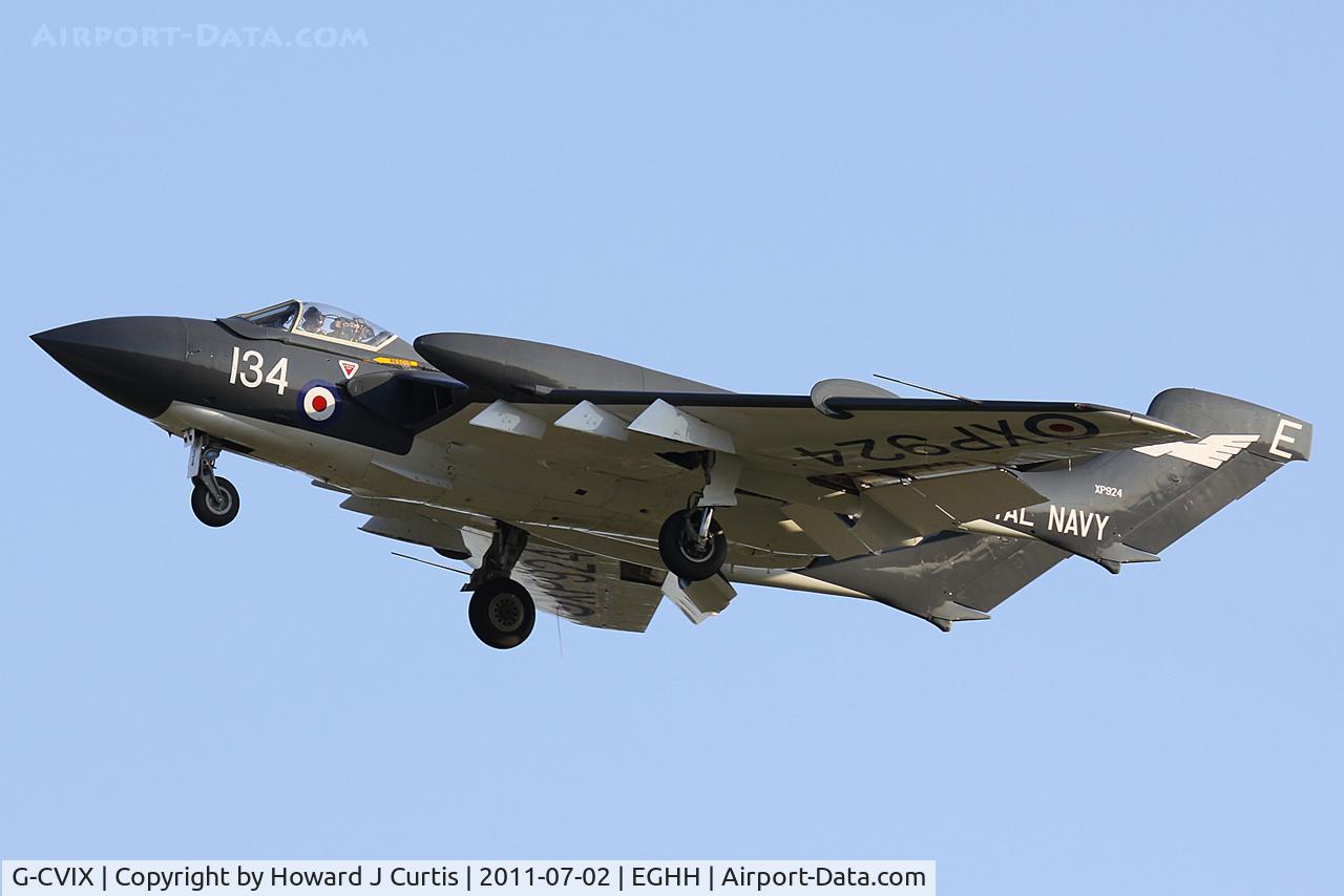 G-CVIX, 1963 De Havilland DH-110 Sea Vixen D.3 C/N 10132, XP924. The World's only flying Sea Vixen.
