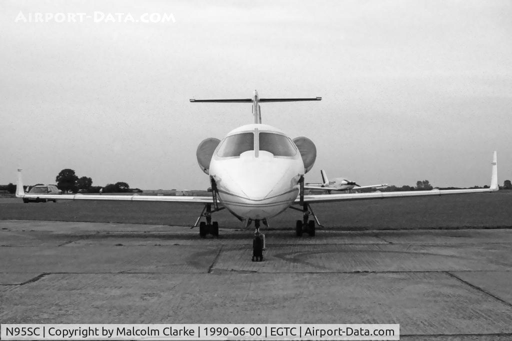 N95SC, Learjet 55C C/N 55C-137, Learjet 55C, Cranfield Airport, June 1990.