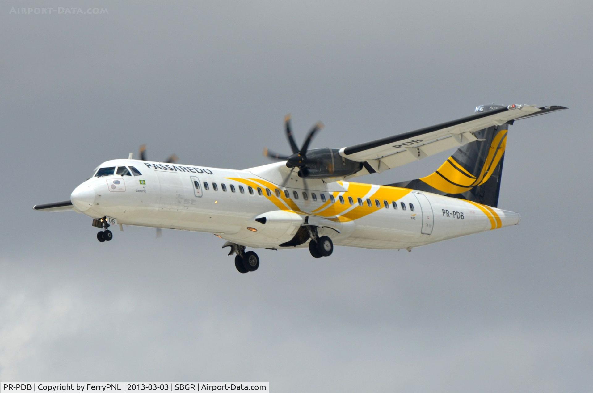 PR-PDB, 2012 ATR 72-600 (72-212A) C/N 1028, ATR72 arriving in GRU