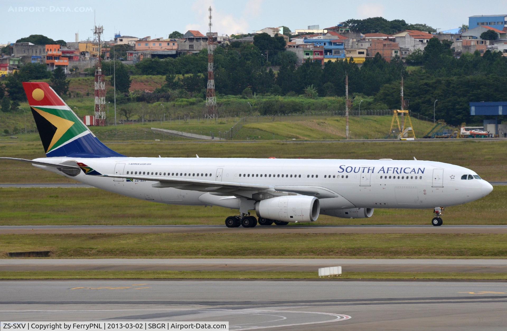 ZS-SXV, 2011 Airbus A330-243 C/N 1249, SA A332 arrived in GRU