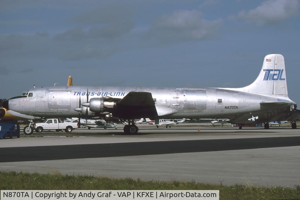 N870TA, 1958 Douglas DC-6A C/N 45518, Trans Air Link DC 6