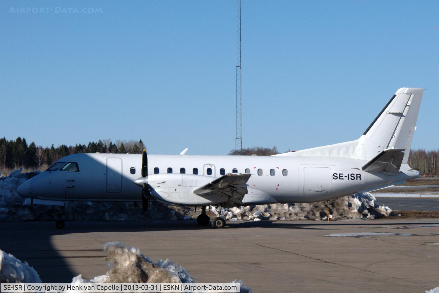 SE-ISR, 1984 Saab SF340A C/N 340A-017, Unmarked Saab 340A parked at Nyköping Skavsta airport, Sweden.