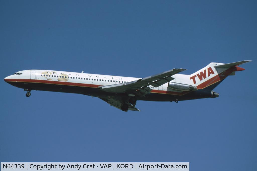 N64339, 1974 Boeing 727-231 C/N 20844, TWA 727-200